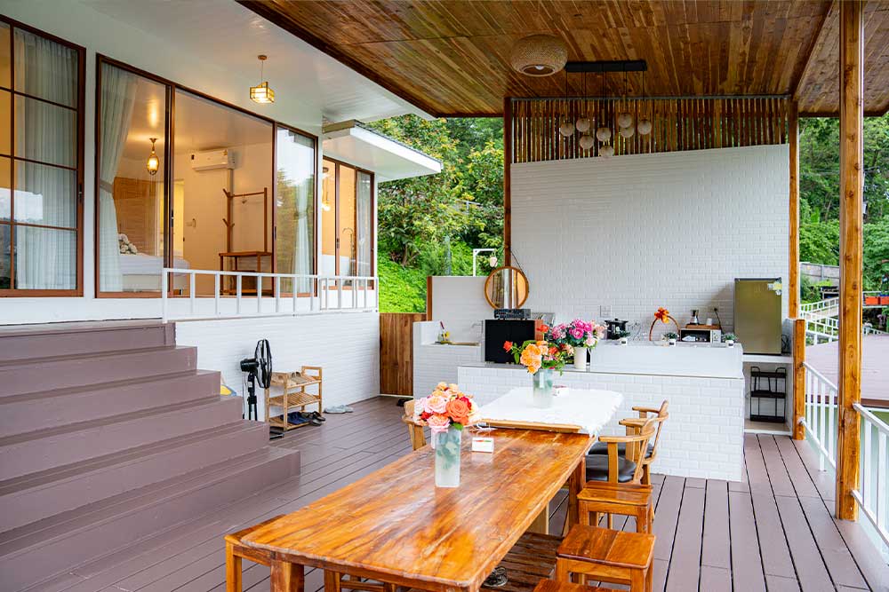 ห้องพูลวิลล่า ของ One Day Homestay มีพื้นที่กว้างขวาง
